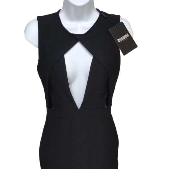 Missguided Dresses & Skirts - Missguided cut out sleeveless little black dress, size 4, NWT